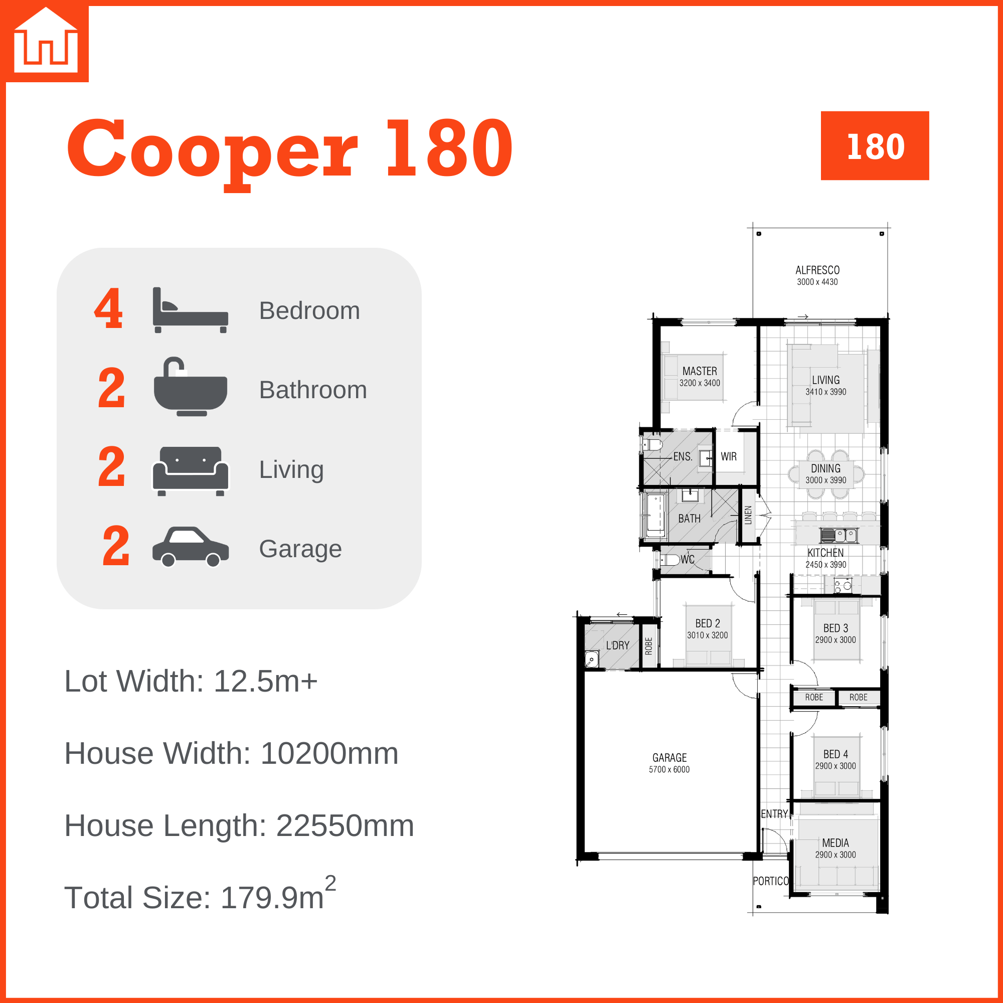 Cooper 180 Home Design - Expression by DC Living 
