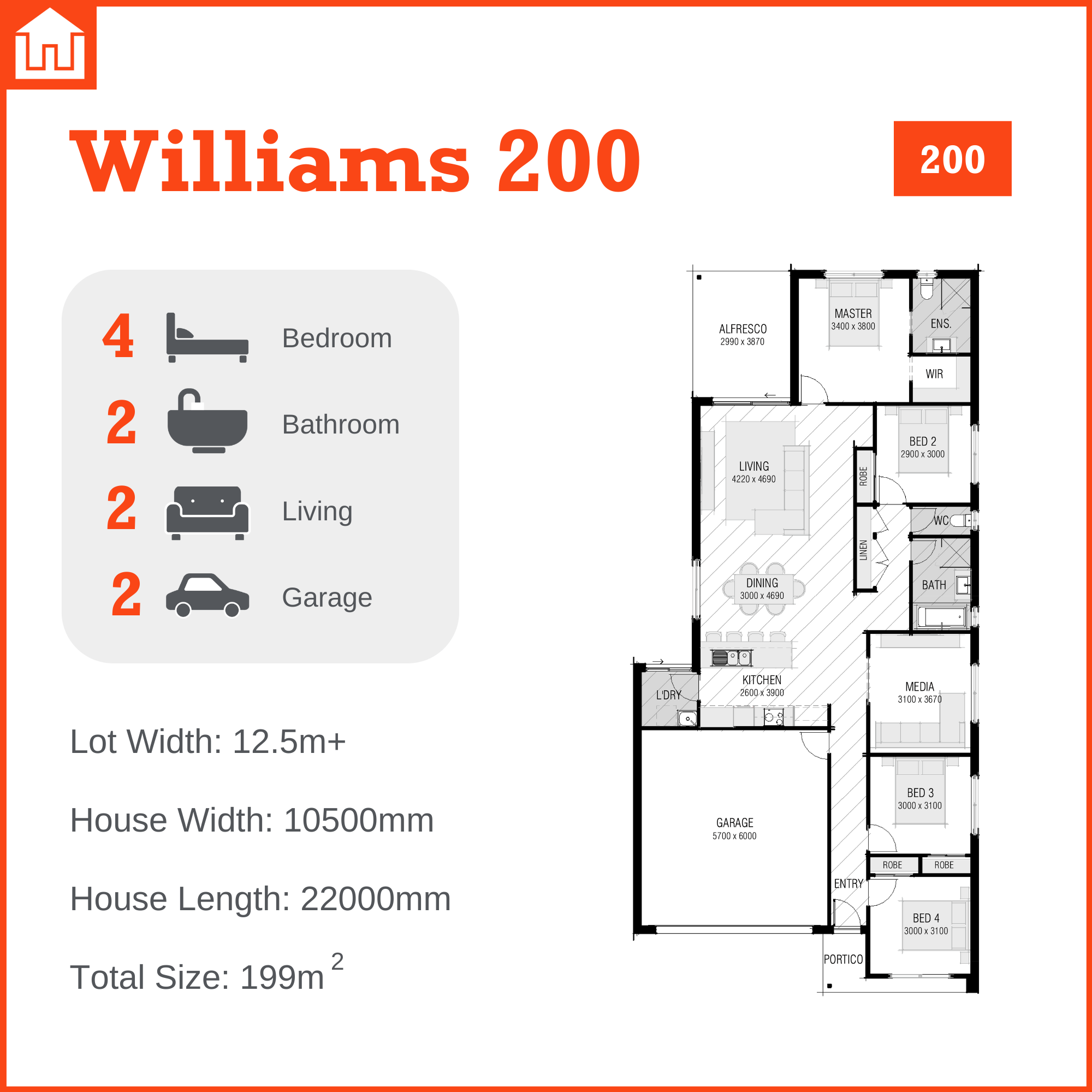Williams 200 Home Design - Expression by DC Living 